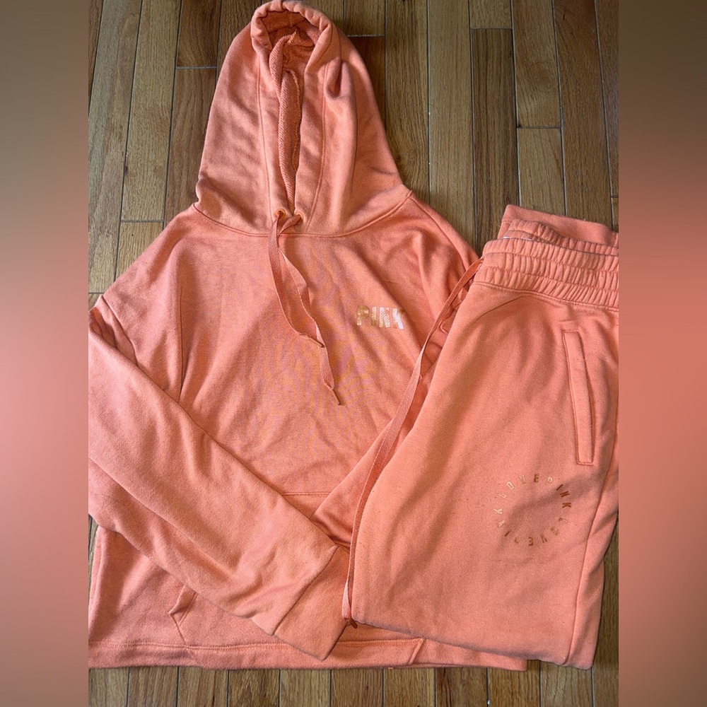PINK Victoria's Secret Orange Sweatsuit